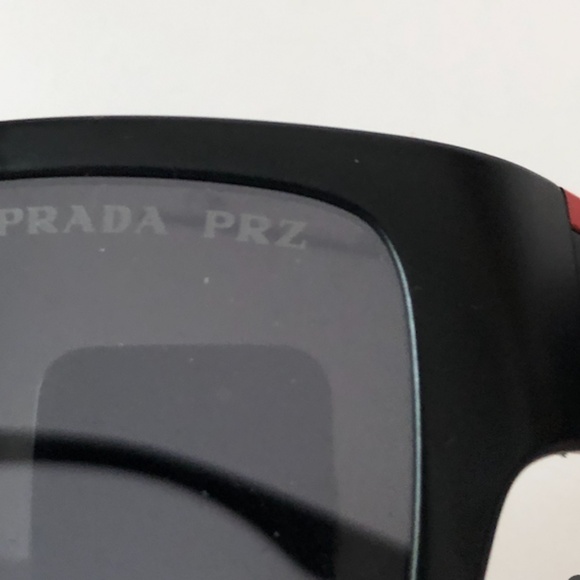 Prada Sunglasses Black Polarized Square Wrap Matte PS08VS SPS 08V 1BO-02G 59mm - Picture 16 of 16